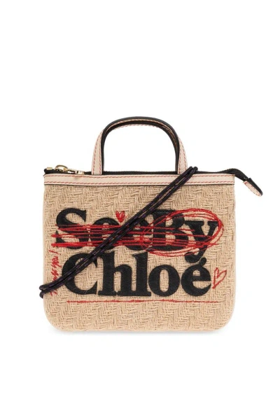 See By Chloé Small Shoulder Bag In Beige