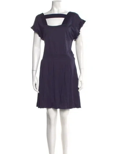 Pre-owned See By Chloé Square Neckline Knee-length Dress In Purple