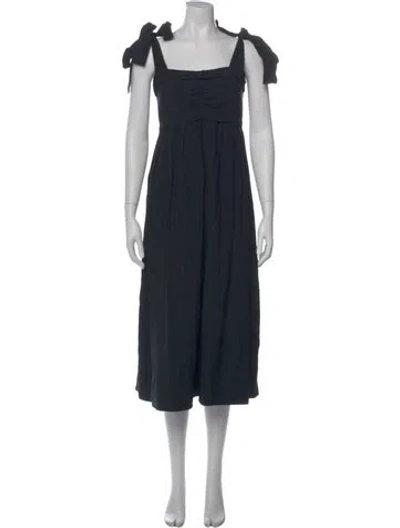Pre-owned See By Chloé Square Neckline Long Dress In Black