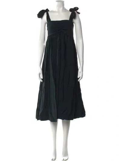 Pre-owned See By Chloé Square Neckline Midi Length Dress W/ Tags In Black