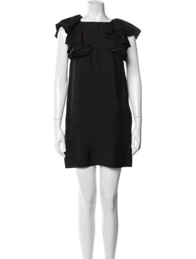 Pre-owned See By Chloé Square Neckline Mini Dress In Black