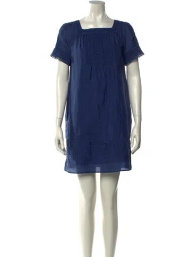 Pre-owned See By Chloé Square Neckline Mini Dress In Blue