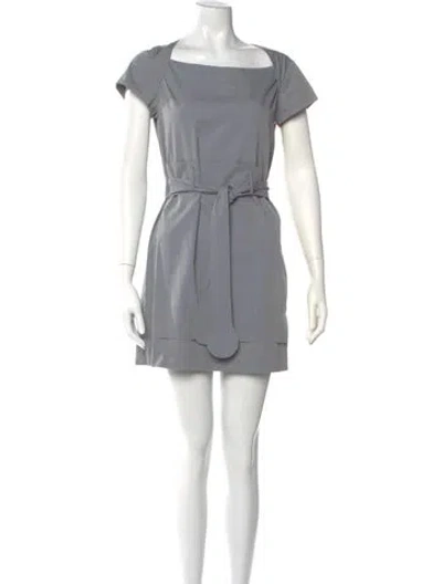 Pre-owned See By Chloé Square Neckline Mini Dress In Gray