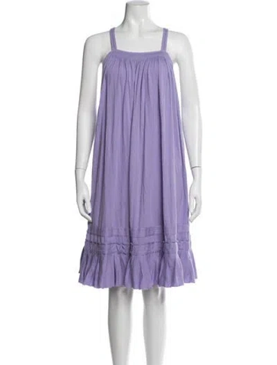 Pre-owned See By Chloé Square Neckline Mini Dress In Purple