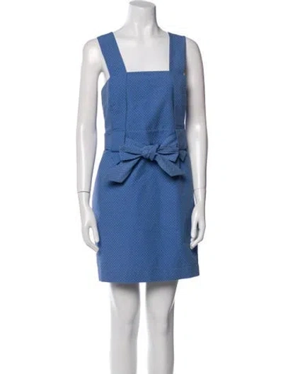 Pre-owned See By Chloé Square Neckline Mini Dress W/ Tags In Blue