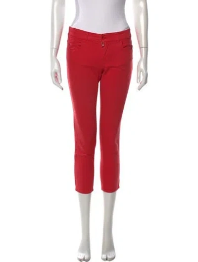 Pre-owned See By Chloé Straight Leg Pants In Red