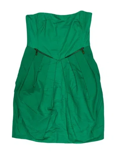 Pre-owned See By Chloé Strapless Mini Dress In Green