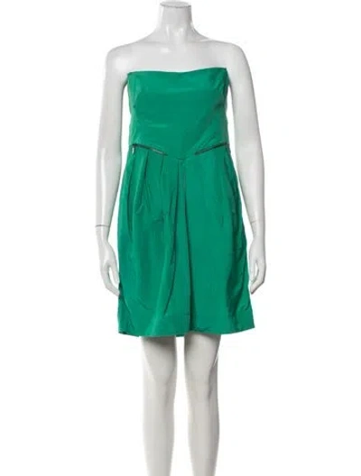 Pre-owned See By Chloé Strapless Mini Dress In Green