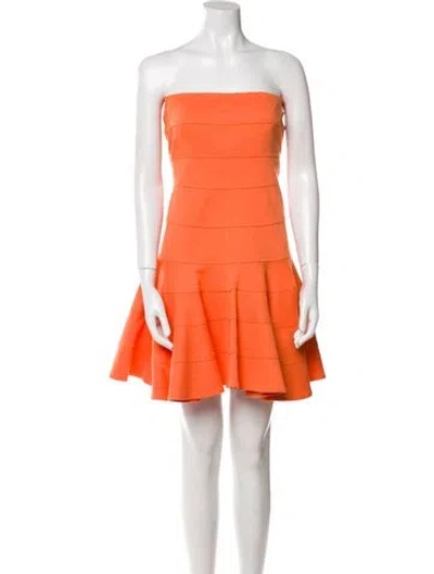Pre-owned See By Chloé Strapless Mini Dress In Orange