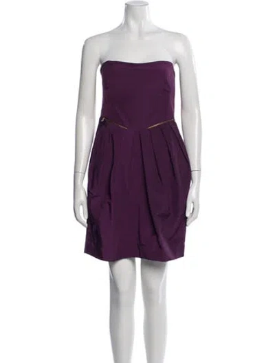Pre-owned See By Chloé Strapless Mini Dress In Purple