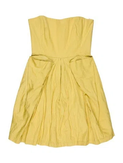 Pre-owned See By Chloé Strapless Mini Dress In Yellow