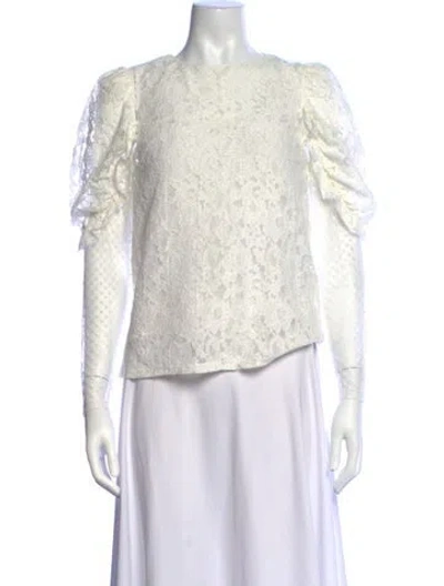 Pre-owned See By Chloé Striped Crew Neck Blouse In Neutrals
