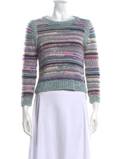 Pre-owned See By Chloé Striped Crew Neck Sweater In Blue