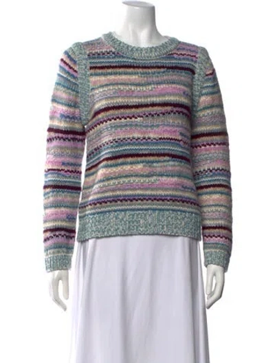 Pre-owned See By Chloé Striped Crew Neck Sweater In Multicolor