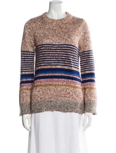 Pre-owned See By Chloé Striped Crew Neck Sweater In Neutral