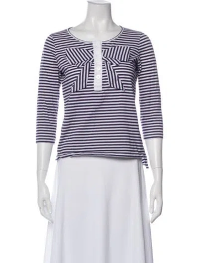Pre-owned See By Chloé Striped Crew Neck Top In Multi