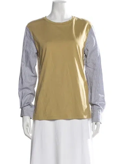 Pre-owned See By Chloé Striped Crew Neck Top In Neutral
