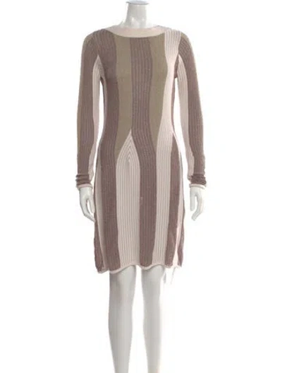 Pre-owned See By Chloé Striped Mini Dress In Brown