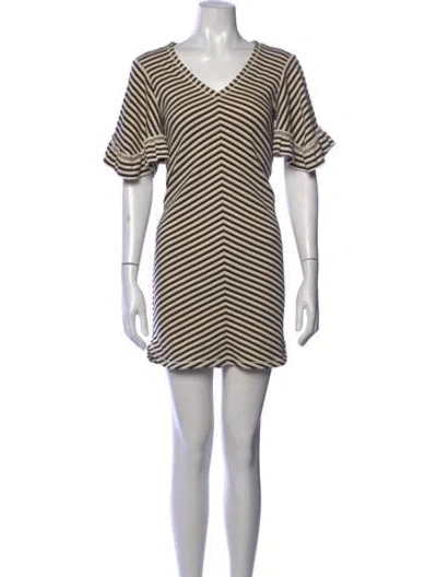 Pre-owned See By Chloé Striped Mini Dress In Neutrals