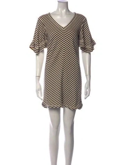 Pre-owned See By Chloé Striped Mini Dress In Neutrals