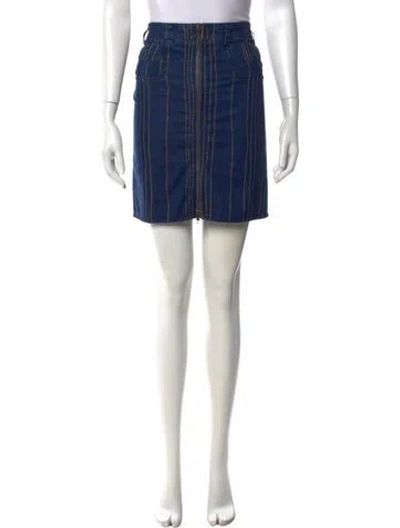Pre-owned See By Chloé Striped Mini Skirt In Blue