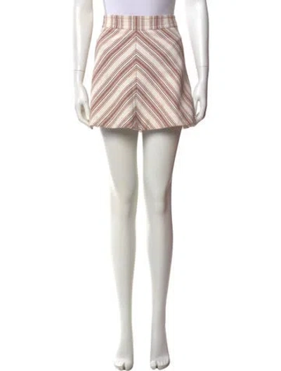 Pre-owned See By Chloé Striped Mini Skirt In Neutral