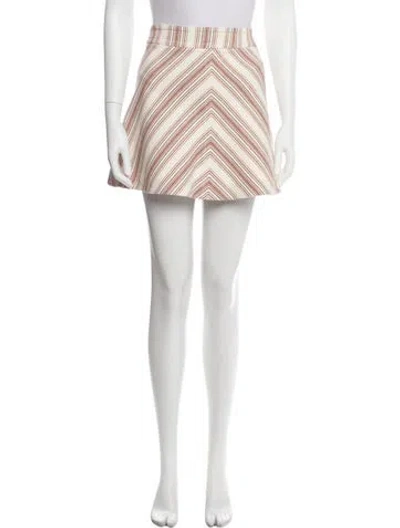 Pre-owned See By Chloé Striped Mini Skirt In Neutral