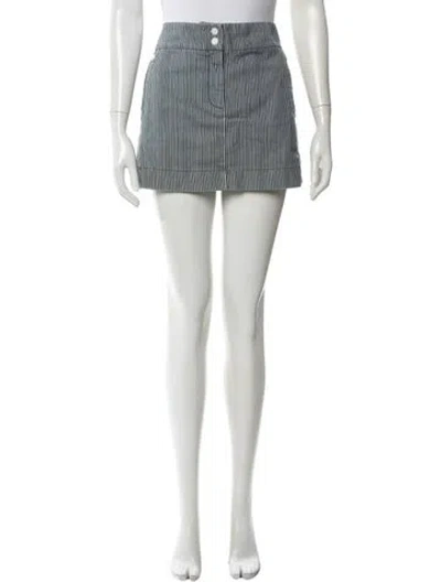 Pre-owned See By Chloé Striped Mini Skirt In Neutral