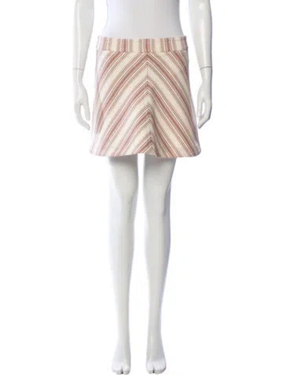 Pre-owned See By Chloé Striped Mini Skirt In Neutral
