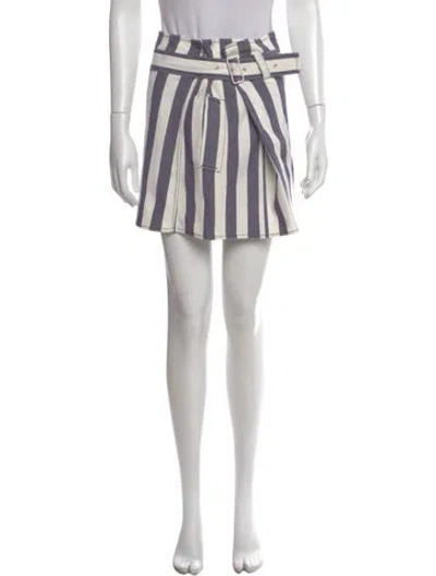Pre-owned See By Chloé Striped Mini Skirt In Neutral