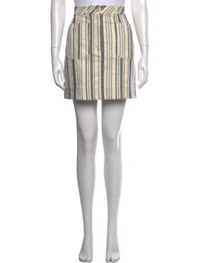 Pre-owned See By Chloé Striped Mini Skirt In Neutral