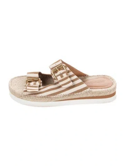 Pre-owned See By Chloé Striped Sandals In Neutrals