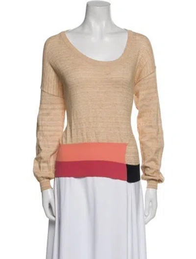 Pre-owned See By Chloé Striped Scoop Neck Top In Multi