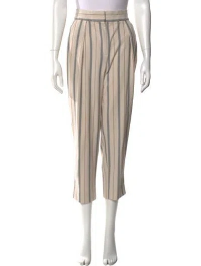 Pre-owned See By Chloé Striped Skinny Leg Pants In Neutral