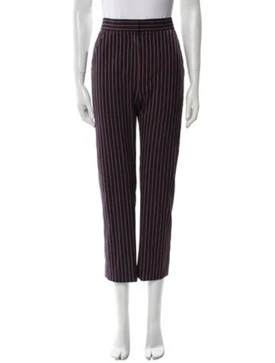 Pre-owned See By Chloé Striped Straight Leg Pants In Blue