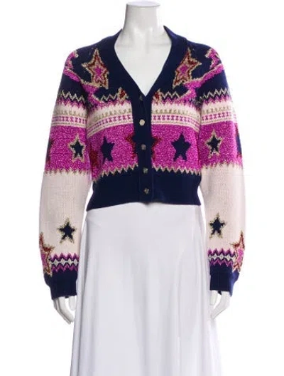 Pre-owned See By Chloé Striped V-neck Sweater In Multi