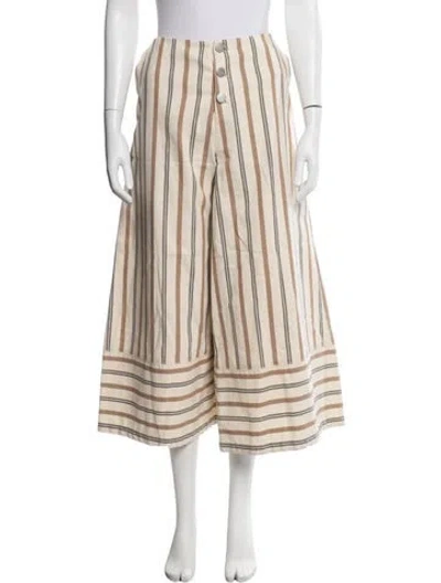 Pre-owned See By Chloé Striped Wide Leg Pants In Brown