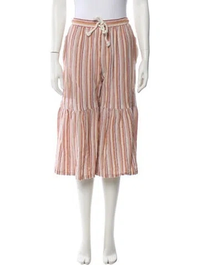 Pre-owned See By Chloé Striped Wide Leg Pants In Neutral