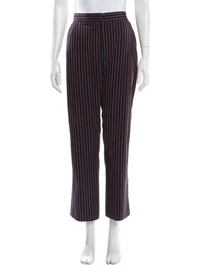 Pre-owned See By Chloé Striped Wide Leg Pants In Purple