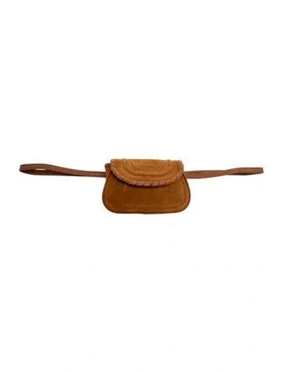 Pre-owned See By Chloé Suede Belt Bag In Brown