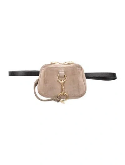 Pre-owned See By Chloé Suede Belt Bag In Neutral