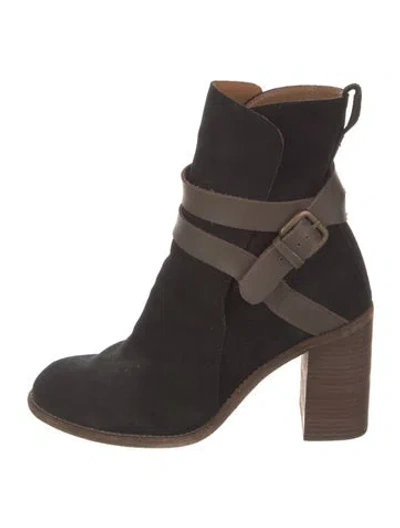 Pre-owned See By Chloé Suede Boots In Black