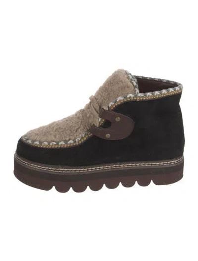 Pre-owned See By Chloé Suede Boots In Black