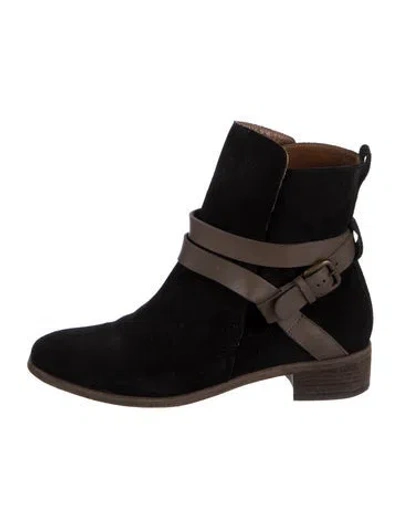 Pre-owned See By Chloé Suede Boots In Black