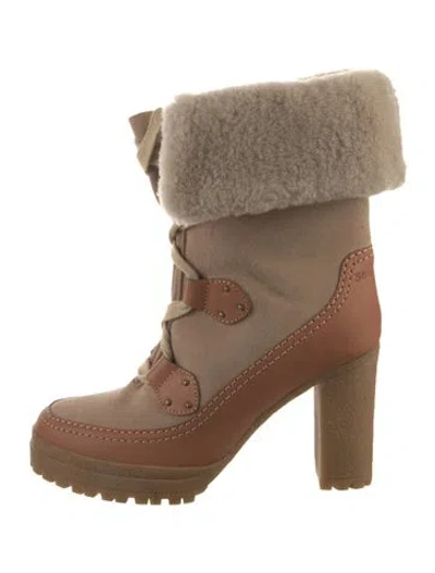 Pre-owned See By Chloé Suede Boots In Brown