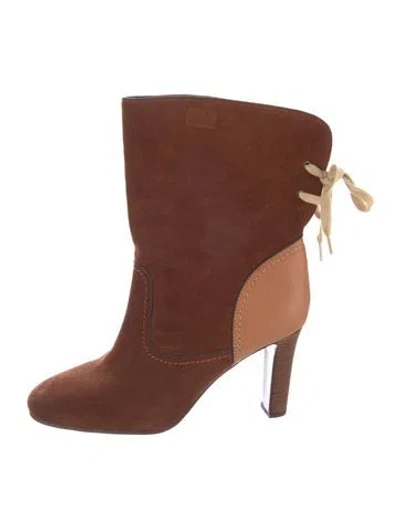 Pre-owned See By Chloé Suede Boots In Brown