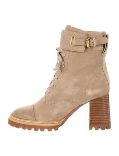 Pre-owned See By Chloé Suede Boots In Brown