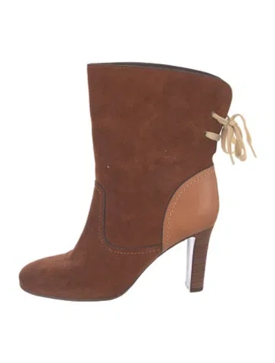 Pre-owned See By Chloé Suede Boots In Brown/neutrals
