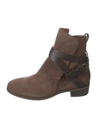 Pre-owned See By Chloé Suede Boots In Neutrals