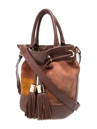 Pre-owned See By Chloé Suede Bucket Bag In Brown